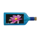 Blaue Flasche mit Sujet "Blume"