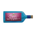 Blaue Flasche mit Sujet "Happy New Year"